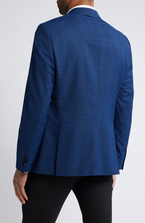 Hugo Boss Hutson Melange Micro Neat Slim Fit Sport Coat In Navy