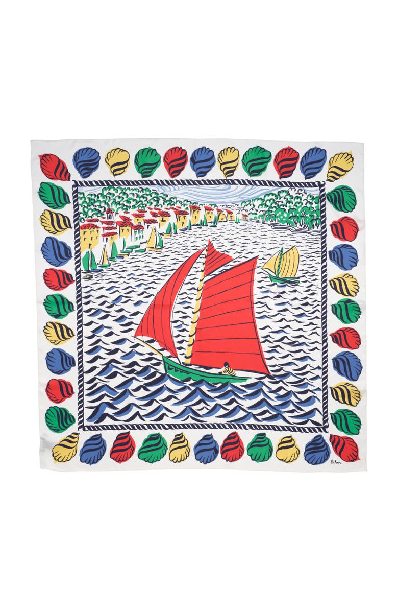Echo Sail Away Silk Square, Main, color, Multi