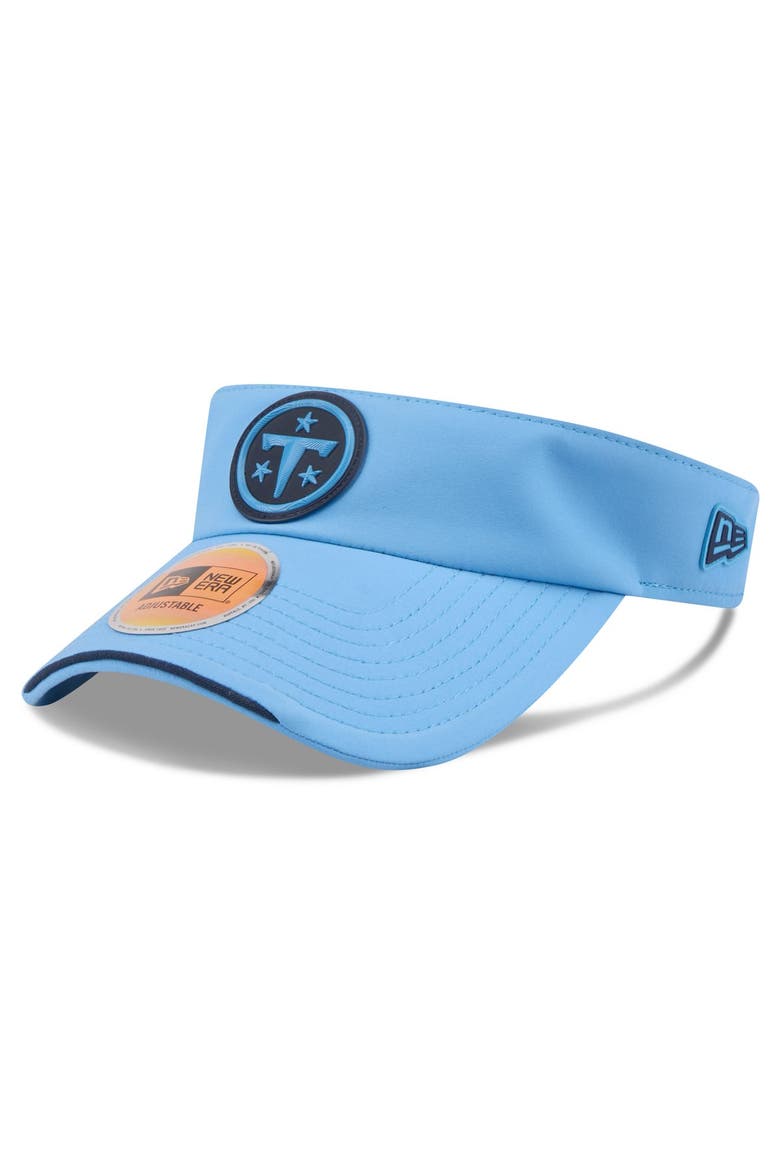 Men's New Era Light Blue Tennessee Titans 2026 Sideline Adjustable Visor, Alternate, color, Light Blue