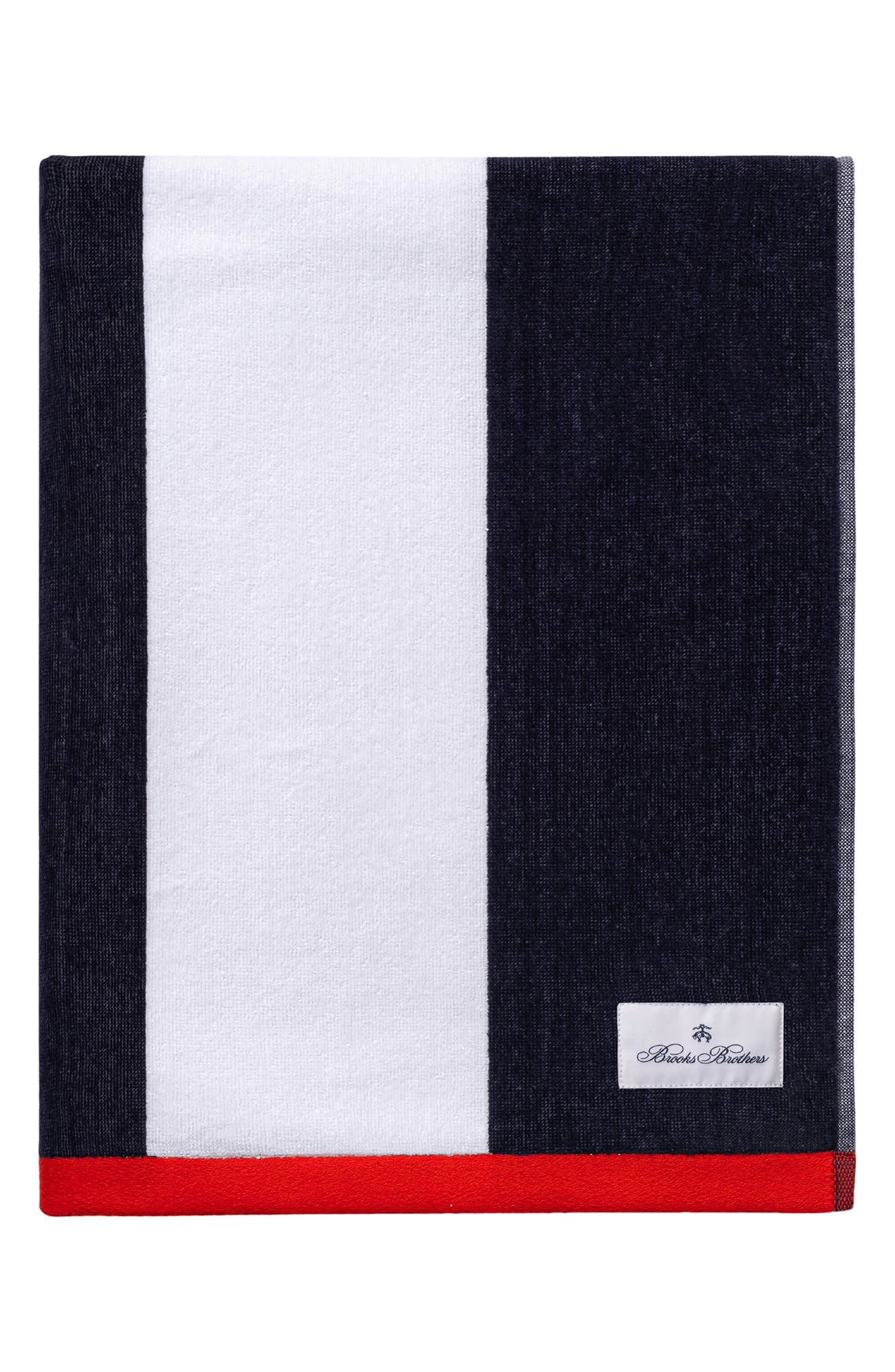 Brooks Brothers Nautical Blanket Stripe Turkish Cotton Bath Towel Nautical Blanket Stripe Turkish Cotton Bath Towel