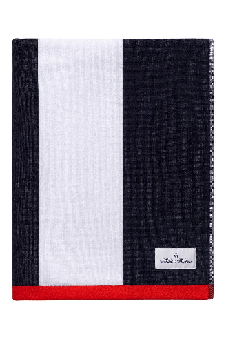 Nautical Blanket Stripe Turkish Cotton Bath Towel Nautical Blanket Stripe Turkish Cotton Bath Towel, Main, color, NAVY