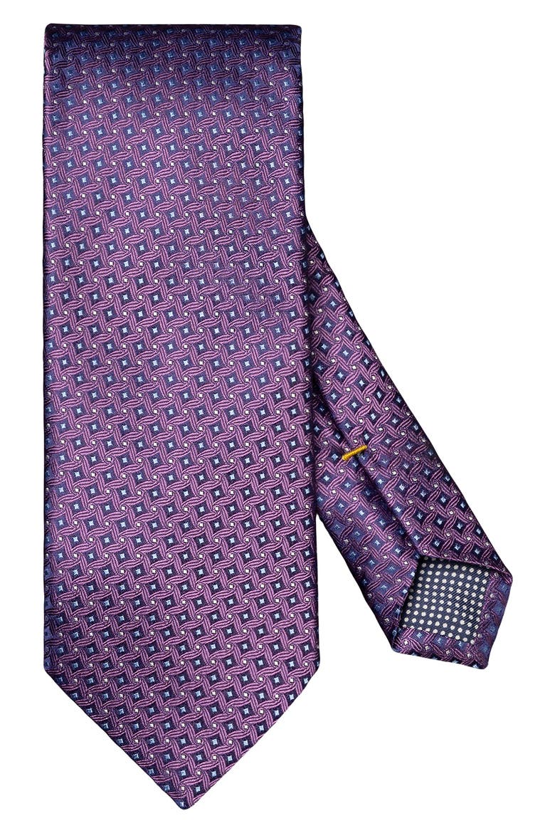 Medallion Silk Jacquard Tie, Main, color, MEDIUM PURPLE