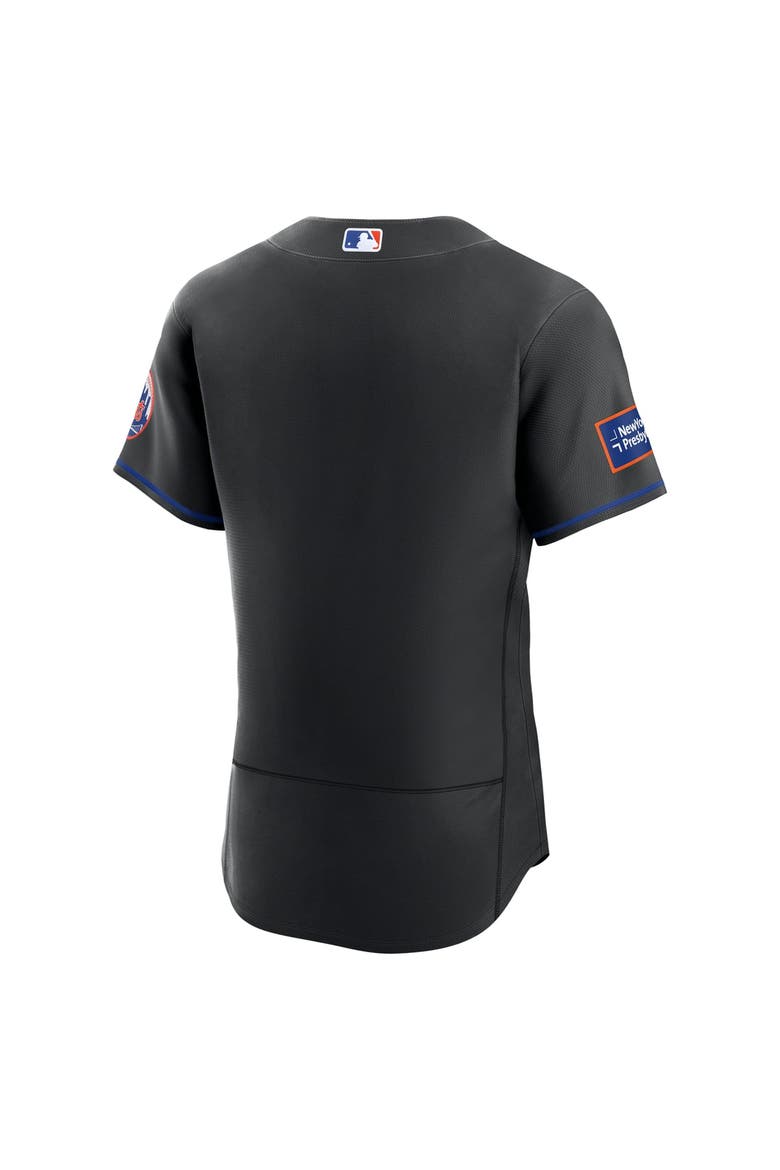 Men's Nike Black New York Mets Alternate Sponsor Patch Authentic Jersey, Alternate, color, Black