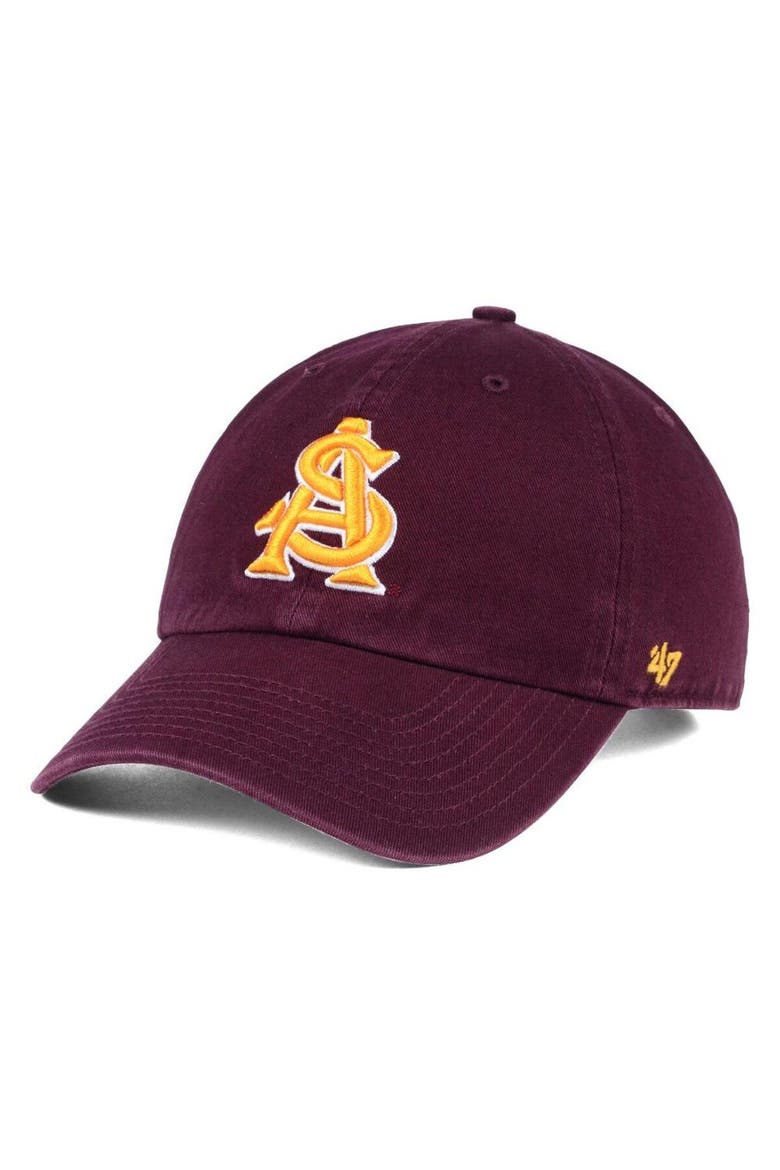 Men's '47 Maroon Arizona State Sun Devils Clean Up Adjustable Hat, Main, color, Maroon