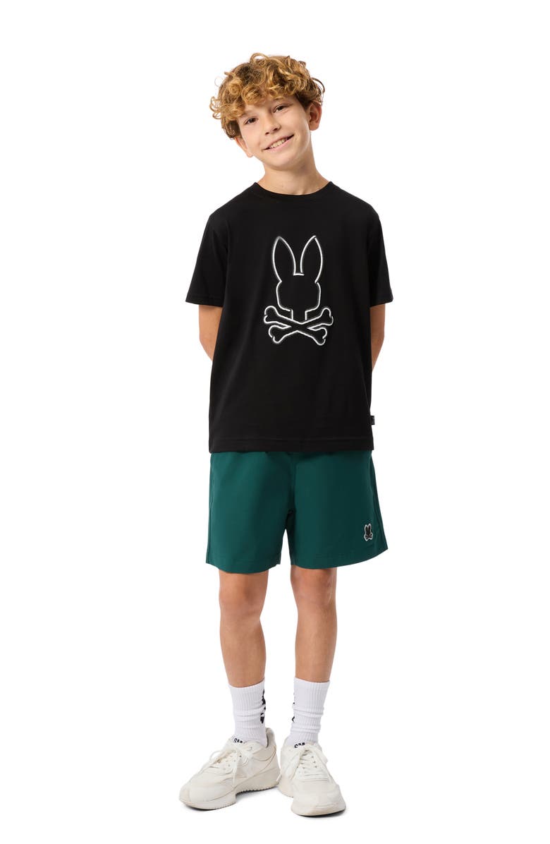 Psycho Bunny Kids' Palmview Hydrochromic Swim Shorts, Alternate, color, Sea Moss