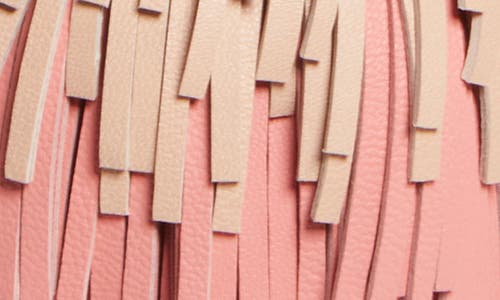 Zimmermann Parrot Fringe Leather Bag Charm In Multi