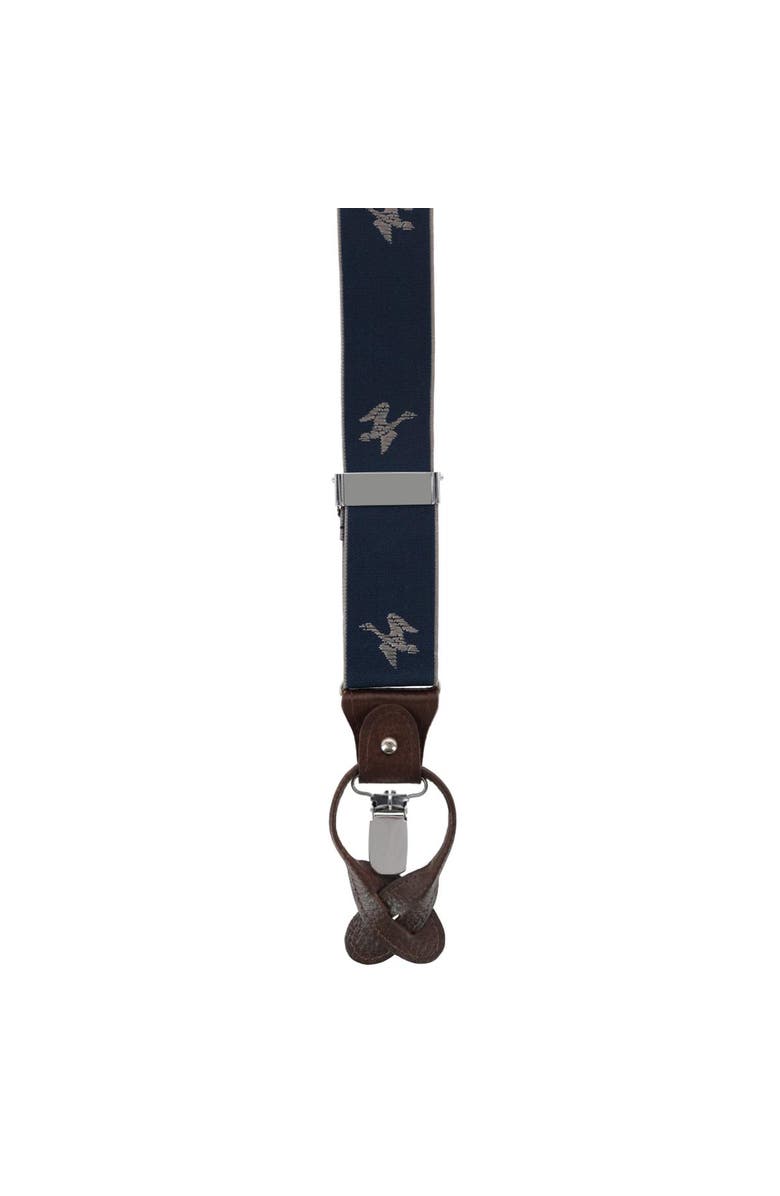 Ascentix Men's Flying Duck Convertible Clip End Suspenders, Alternate, color, Navy