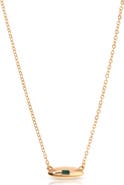 Ettika Baguette Cubic Zirconia Dome Pendant Necklace