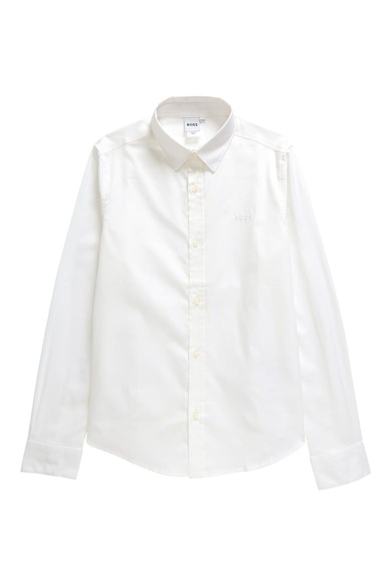 Kids' Cotton Shirt, Main, color, 10P-WHITE