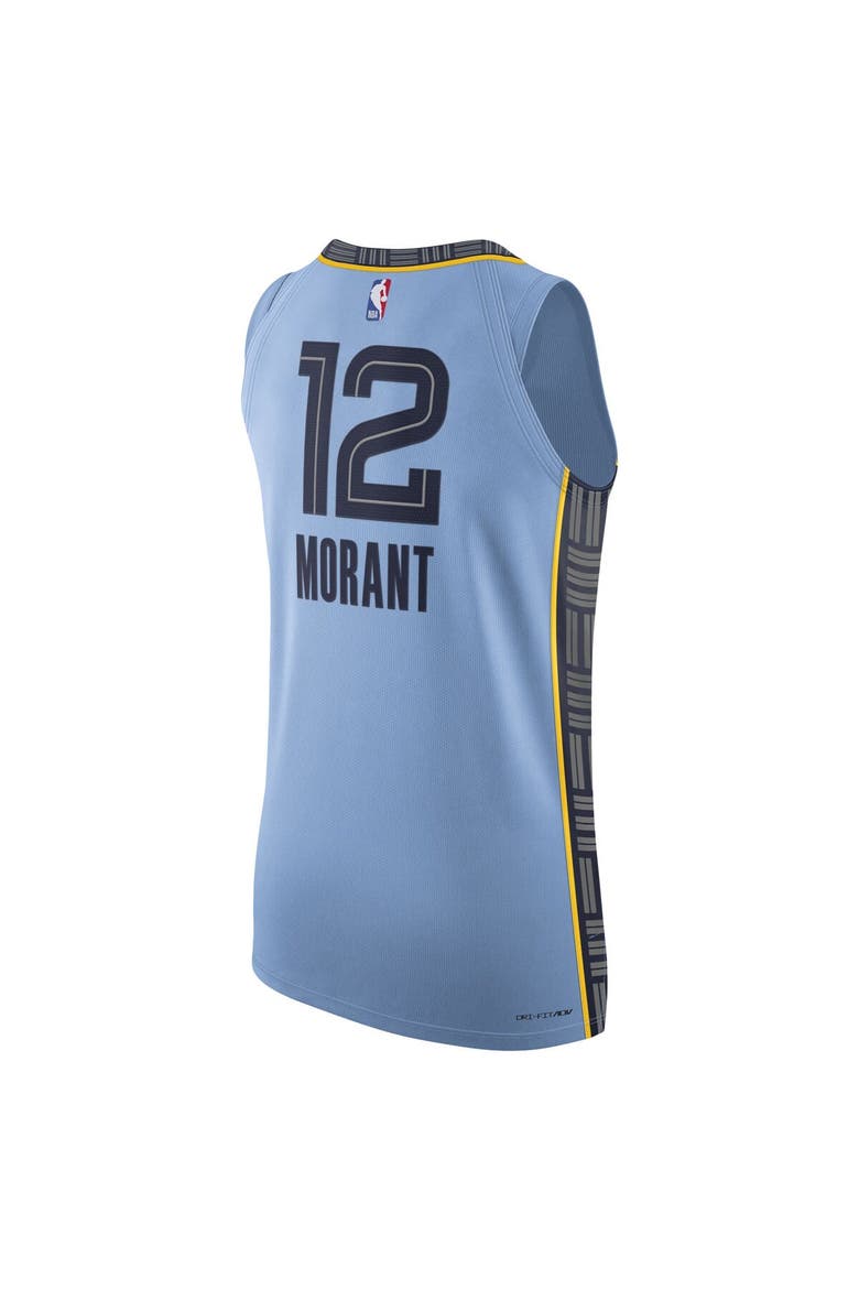Men's Jordan Brand Ja Morant Light Blue Memphis Grizzlies Authentic Player Jersey - Statement Edition, Alternate, color, Light Blue