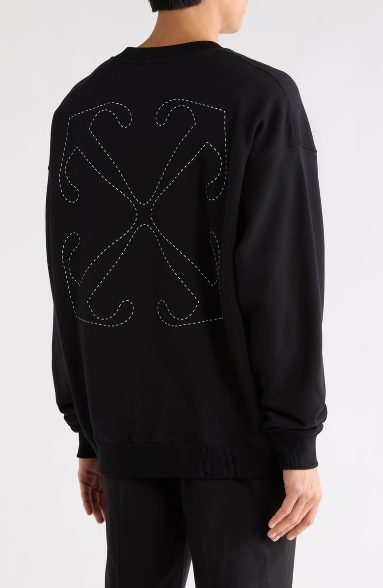 Off-White Dotted Arrow Diagonal Skate Sweatshirt, Alternate, color, Black-White