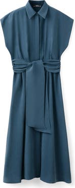 MANGO Belted Shirtdress