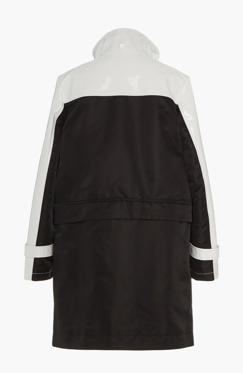 CAALO Water-Resistant Convertible Raincoat, Alternate, color, Black / White