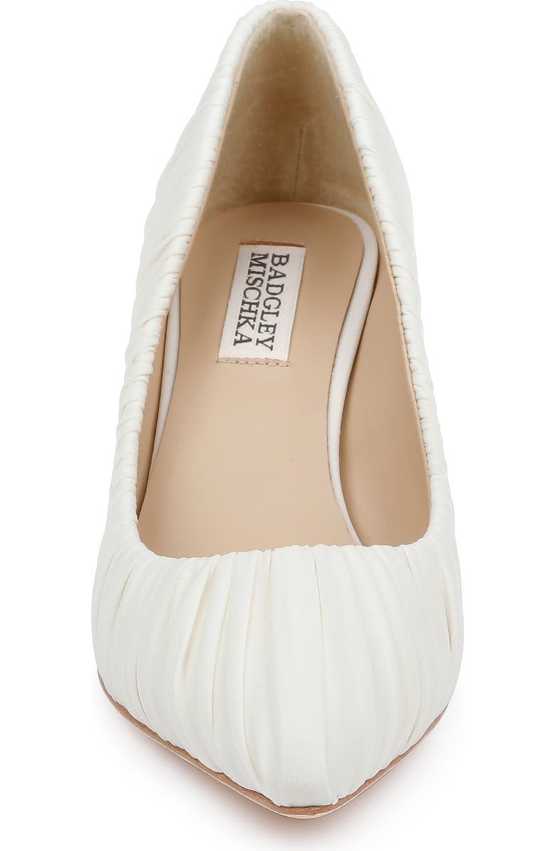 Badgley Mischka Collection Verity Pointed Toe Pump, Alternate, color, Ivory Fabric