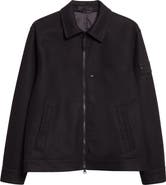 Stone Island Ghost Water Resistant Virgin Wool Blend Flannel Jacket