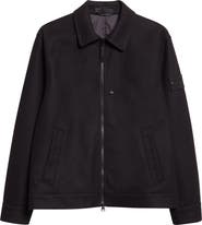 Stone Island Ghost Water Resistant Virgin Wool Blend Flannel Jacket