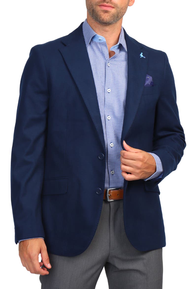 Luxe Touch Sport Coat, Alternate, color, NAVY
