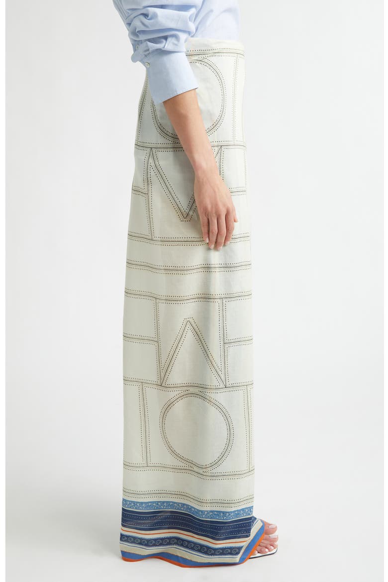 Collector Organic Cotton Blend Voile Sarong, Alternate, color, ECRU/ NAVY