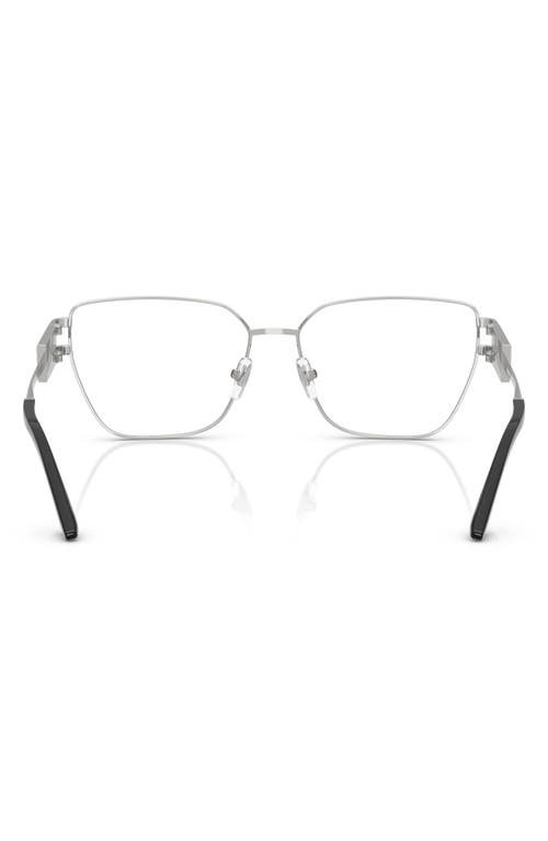 Versace 55mm Pillow Optical Glasses In Silver