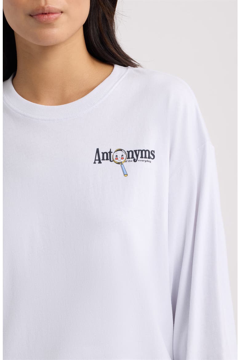 Antonyms Long Sleeve Graphic Tee, Alternate, color, WHITE