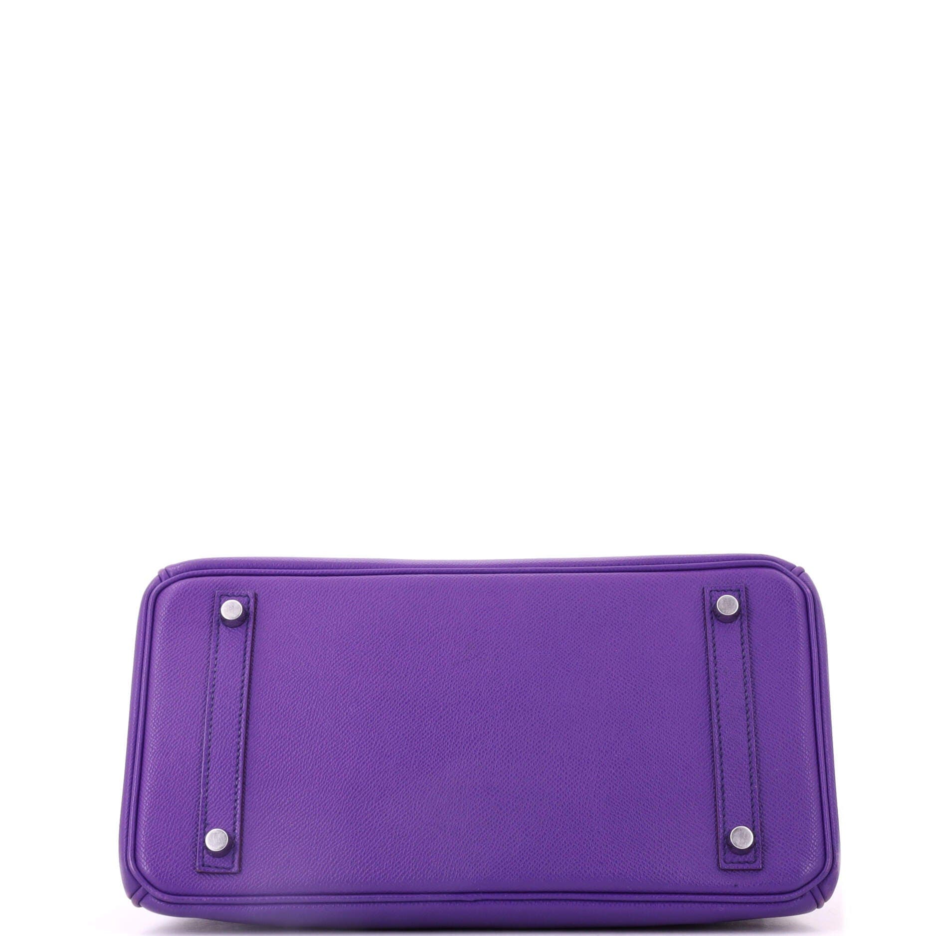 Birkin Handbag Purple Epsom with Palladium Hardware 30, Alternate, color, Red