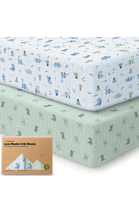 2-Pack Lyra Muslin Crib Sheets