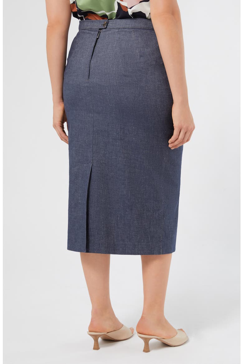 Ottanta Cotton Blend Skirt, Alternate, color, BLUE JEANS