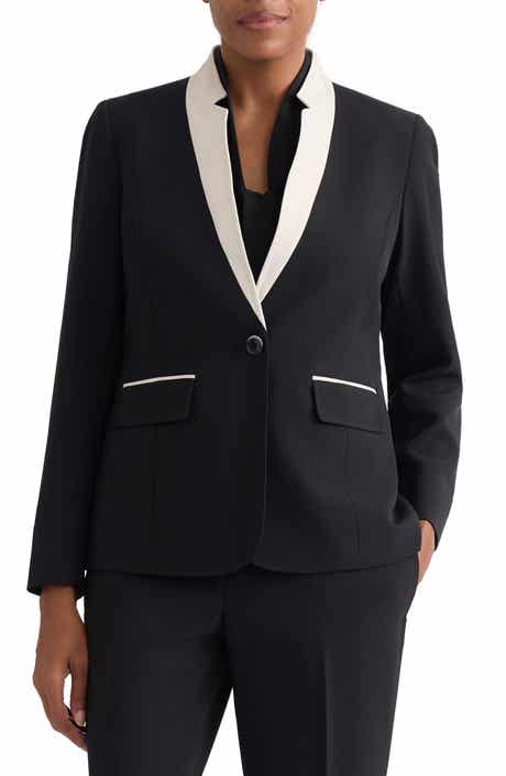 Colorblock Stretch Crepe Jacket