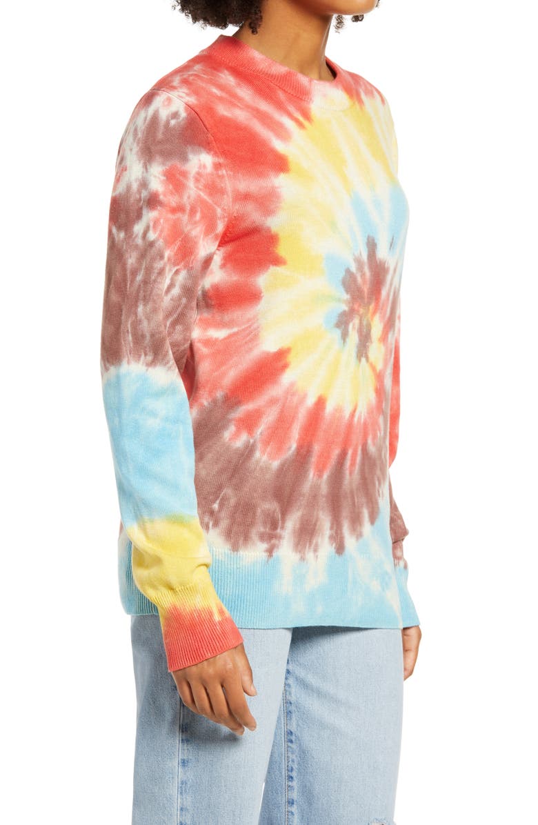 BP. Be Proud by BP. Gender Inclusive Tie Dye Crewneck Sweater, Alternate, color,