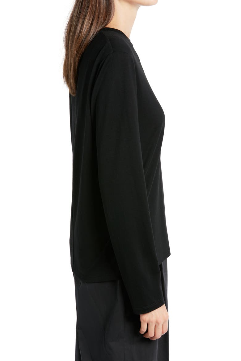 Sherman Long Sleeve Light Jersey Top, Alternate, color, BLACK