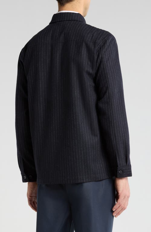 NN07 NN07 ISAK 1630 PINSTRPE WOOL BLEND SHIRT JACKET 