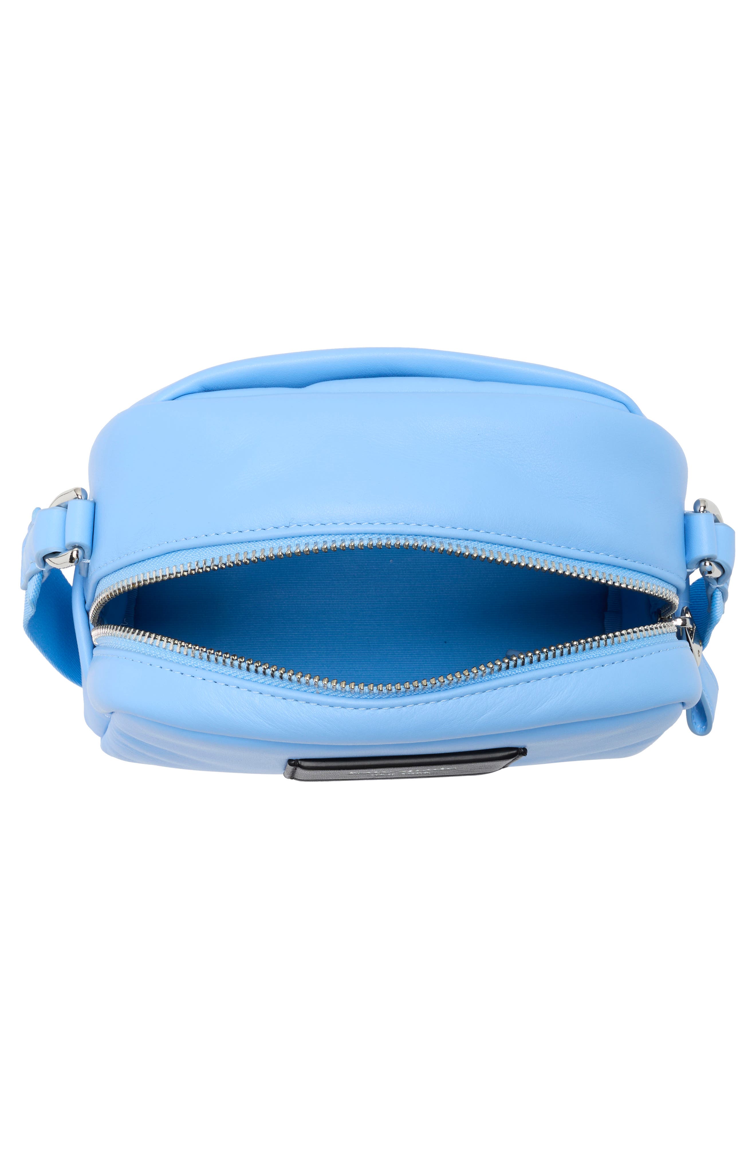Kate Spade New York puffed small leather crossbody bag, Alternate, color, Astral Blue