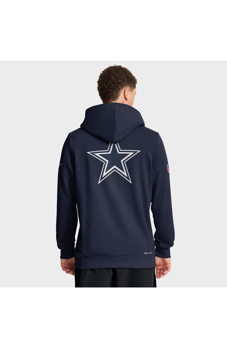 Nike Men's Nike Navy Dallas Cowboys Sideline Standard Issue Utility Player Dri-FIT Full-Zip Hoodie, Alternate, color, Navy