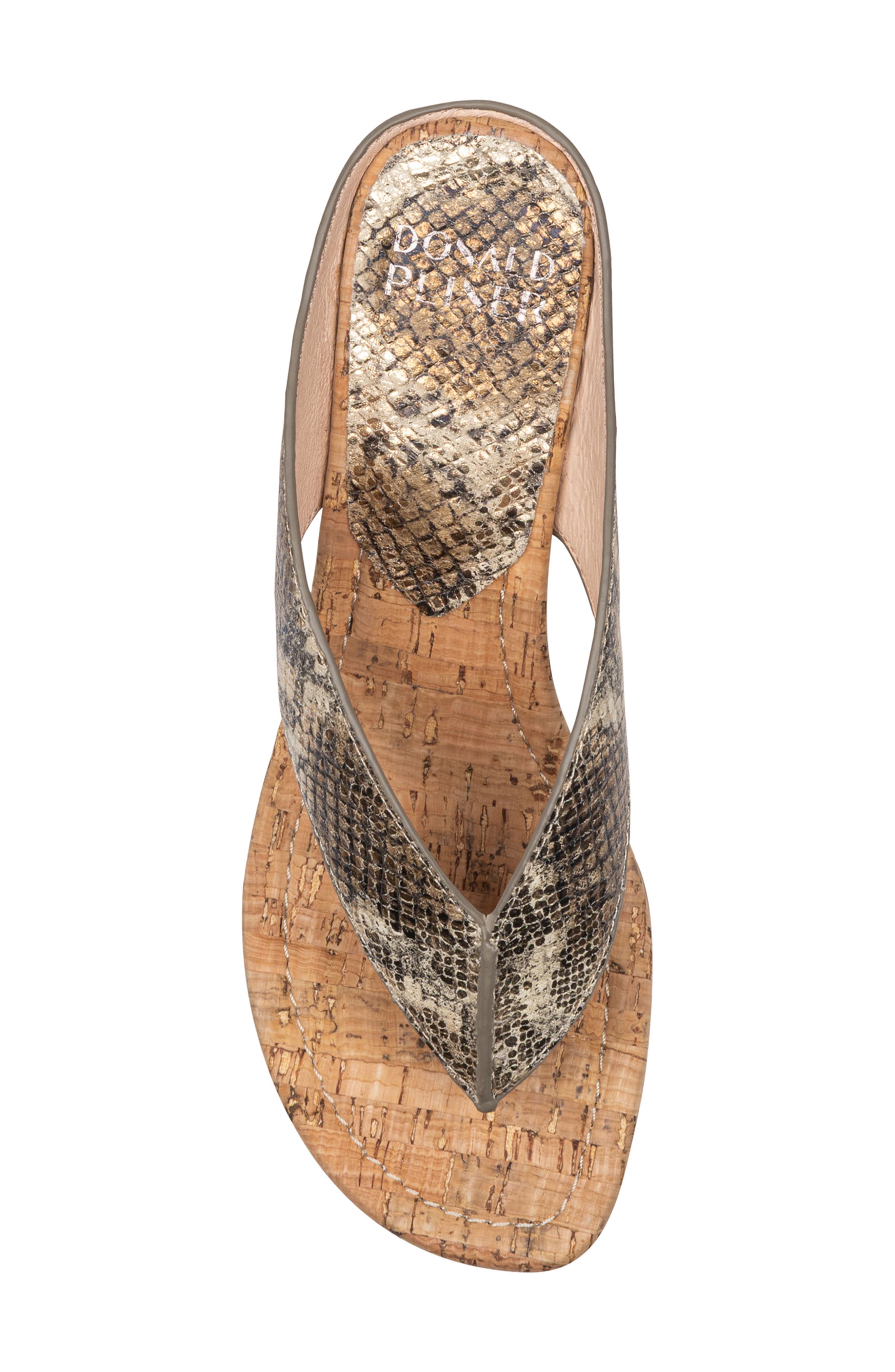 Donald Pliner Wedge Flip Flop, Alternate, color, Platino