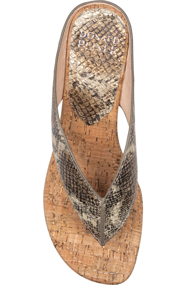 Donald Pliner Wedge Flip Flop, Alternate, color, Platino