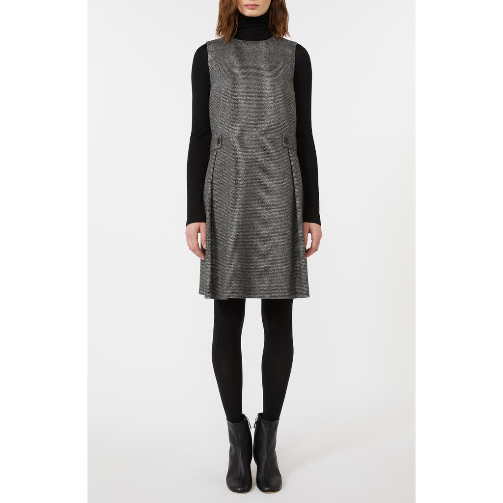Weekend Max Mara Houndstooth Tailored Mini Dress In Gray