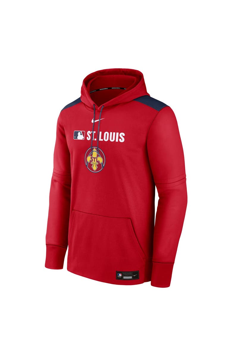 Nike Men's Nike  Red St. Louis Cardinals Authentic Collection City Connect Therma Pullover Hoodie, Alternate, color, Red