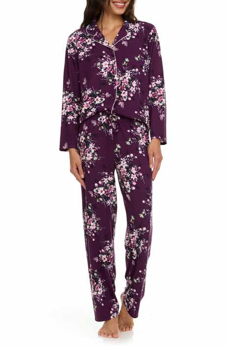 Flora By Flora Nikrooz Lindsey Collared Knit Pajamas
