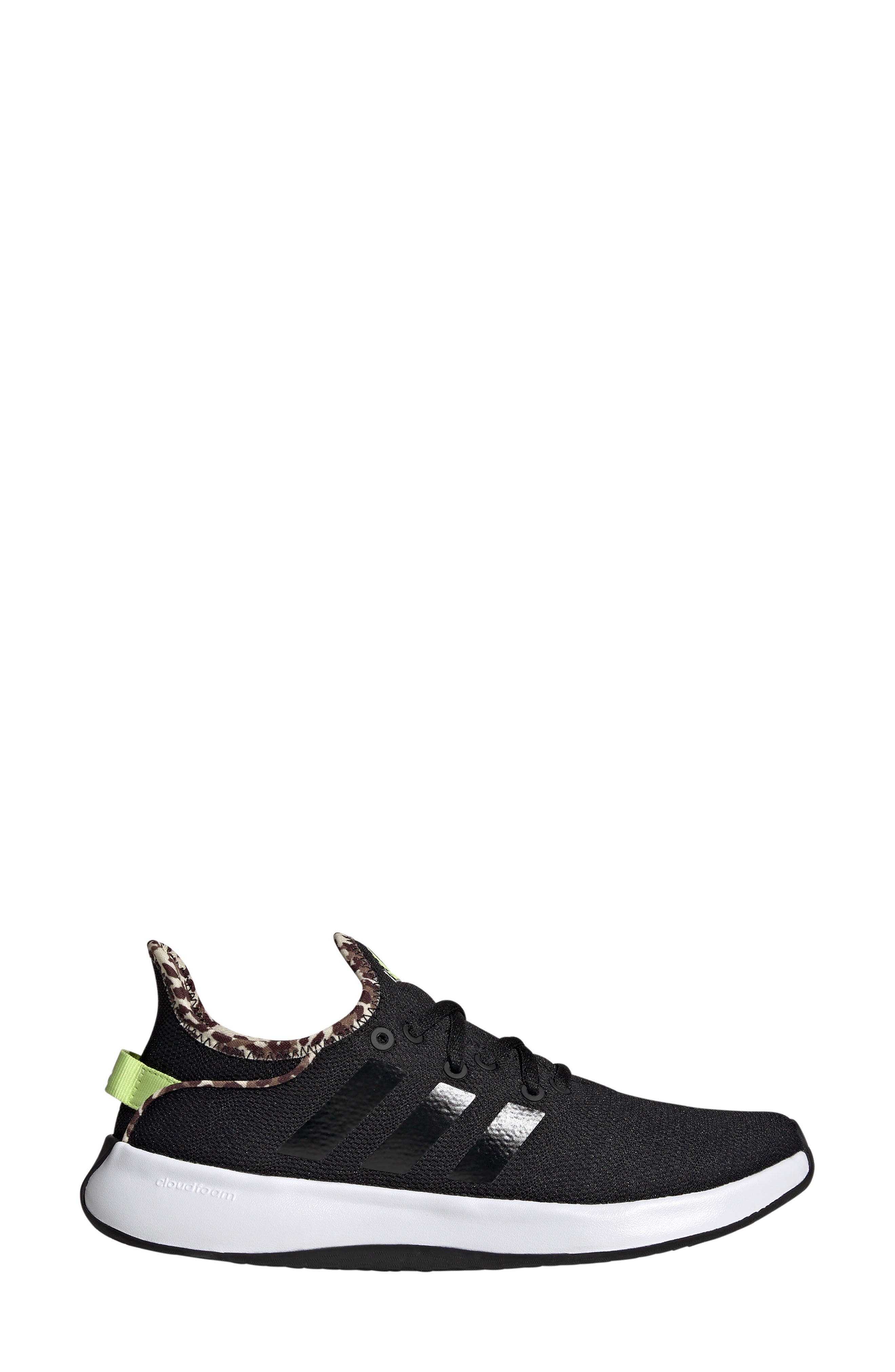 adidas Cloadfoam Pure Running Shoe, Alternate, color, Black/ Black/ Pulse Lime