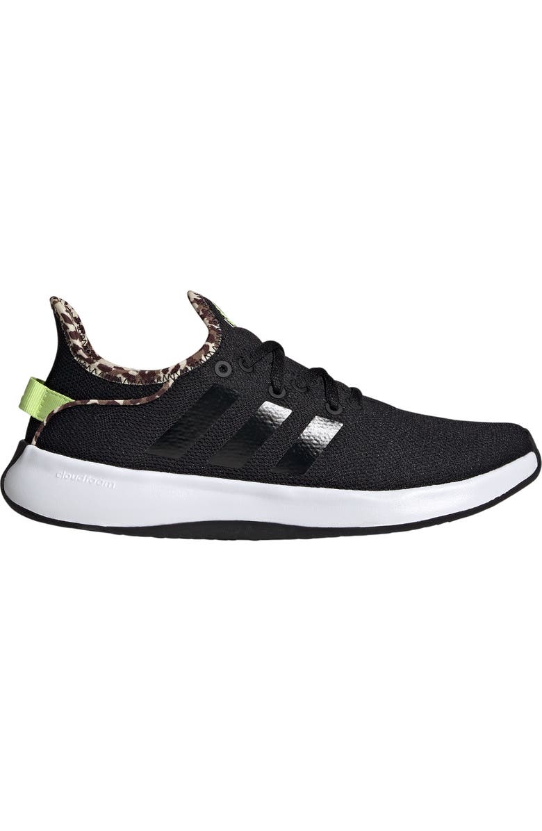 adidas Cloadfoam Pure Running Shoe, Alternate, color, Black/ Black/ Pulse Lime