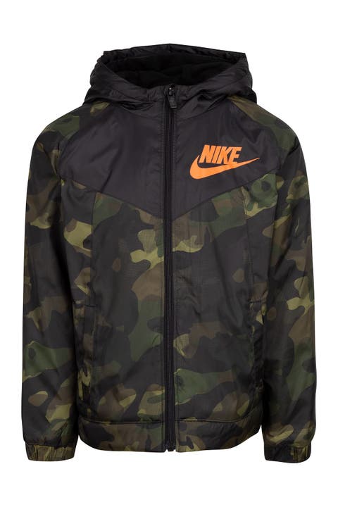 Kids' Camo Print Fleece Lined Windbreaker (Little Kid)