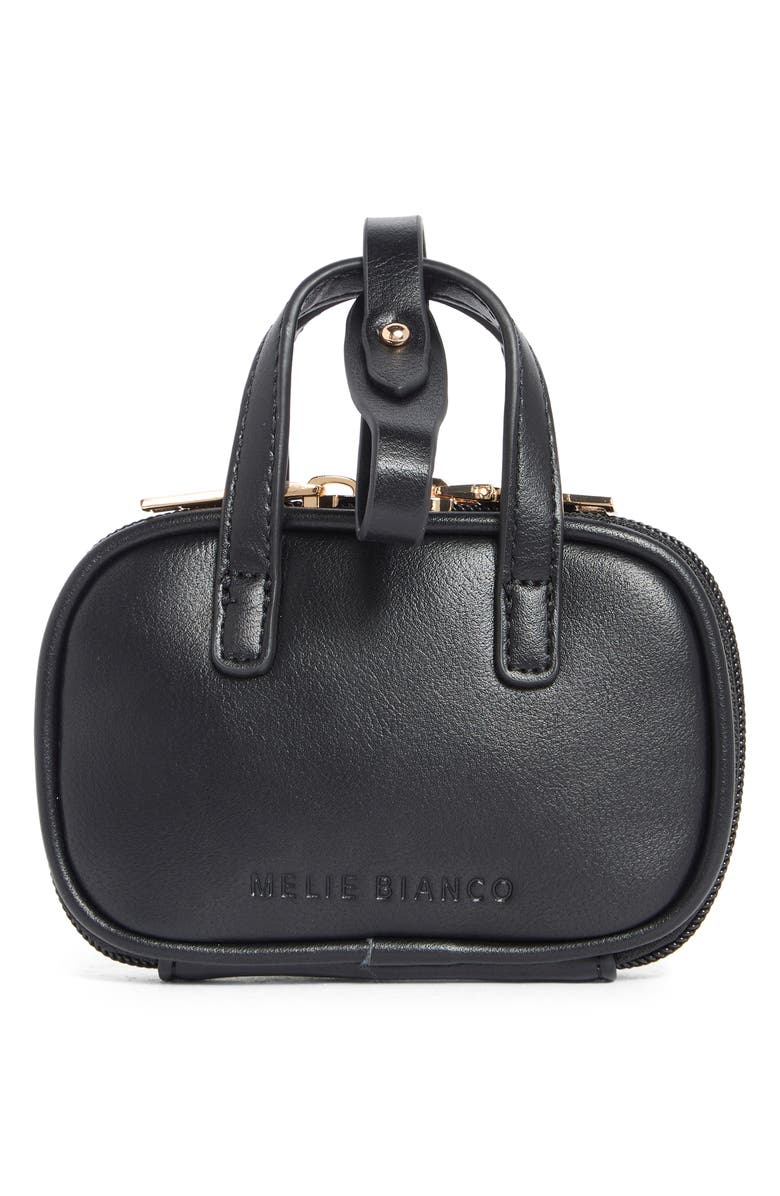 Melie Bianco Natasha Micro Bag Charm, Main, color, Black