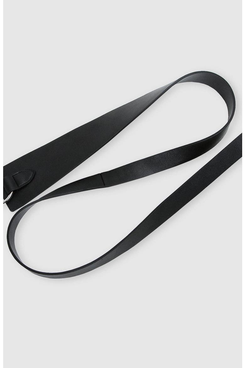 New Divide Leather Belt, Alternate, color, Black