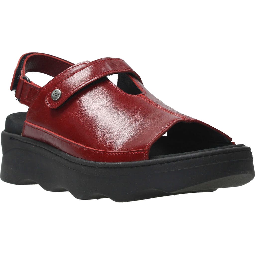Wolky Laprida Slide Sandal In Oxblood