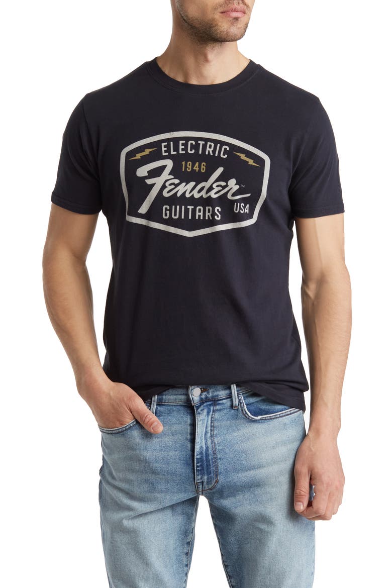 Fender Graphic T-Shirt, Main, color, BLACK