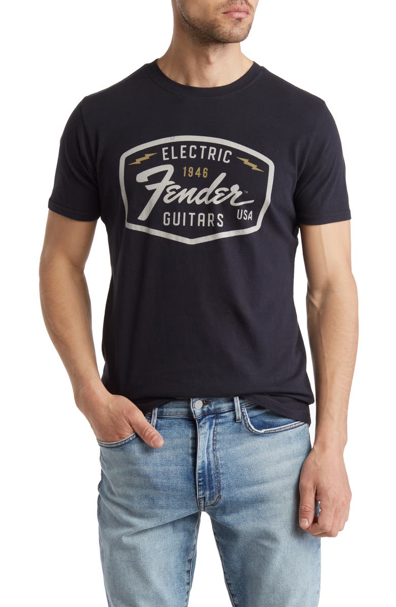 American Needle Fender Graphic T-Shirt, Main, color, Black
