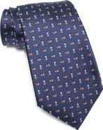 ZEGNA TIES Diamond Neat Silk Tie