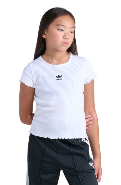 Kids' Lettuce Edge Cotton Rib T-Shirt