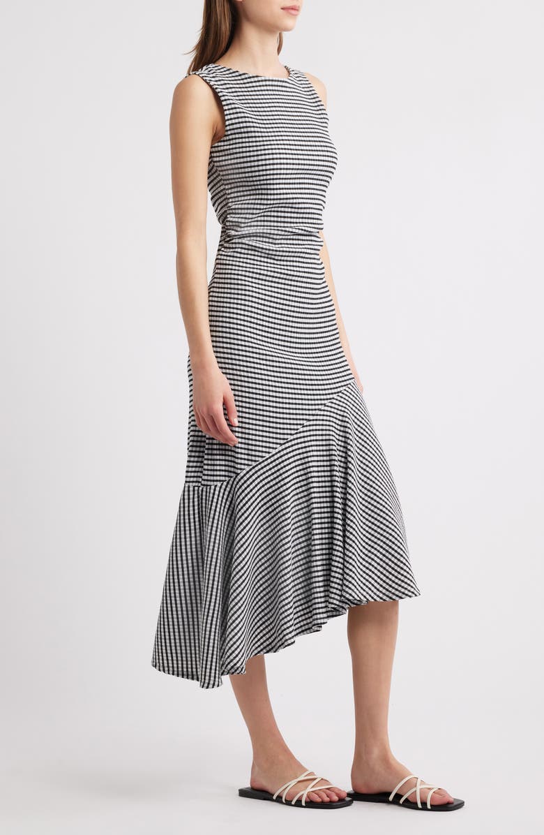 Rails Daija Seersucker Sleeveless Asymmetric Midi Dress, Alternate, color,