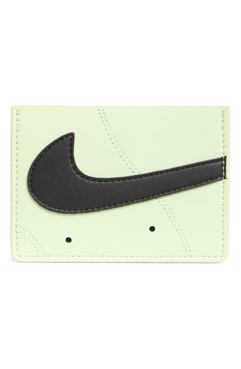 Nike Air Force 1 Card Case, Main, color, Barley Volt/ Sail/ Black